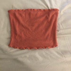 Coral tube top